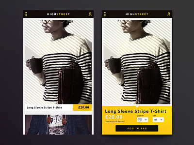 HighStreet app cloths fash fashion high hipster mobile plain shirts simple street
