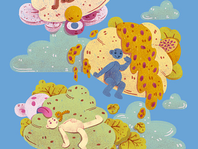 Brooklyn Gelateria ad advertising book children illustration colorful digital illustration editorial ice cream illustration magazine poster texture