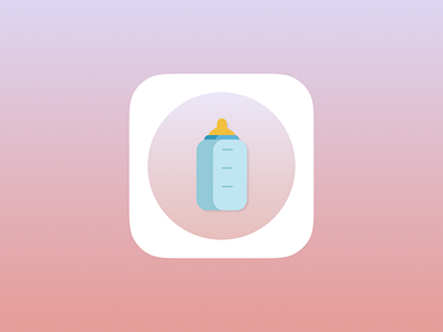 Icon app for iOS (Daily UI, Day 5) android app baby branding clean dailyui dailyui005 dailyui5 design icon icon app illustration ios iphone logo mobile newborn product design ui ux