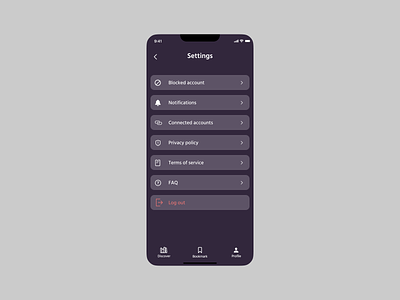 Mobile App - Account Settings (Daily UI, Day 7)