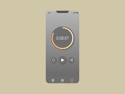 Mobile app - Timer (Daily UI, Day 14)