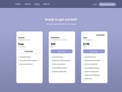 Pricing (Daily UI, Day 30) dailyui design desktop interface landing marketing site plans pricing pricing page product product design saas ui ui design ux web web design website design