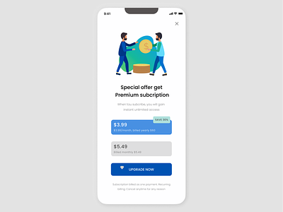 Daily UI - Special offer app application button dailyui design ios mobile mobile design offer phone product design special special offer subcribe subscription ui ui design ux ux design