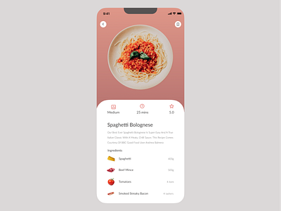 Daily UI - Recipe app clean cook cook app cookbook cooking dailyui design diet diet app food ios menu mobile mobile app mobile design product design recipe ui ux