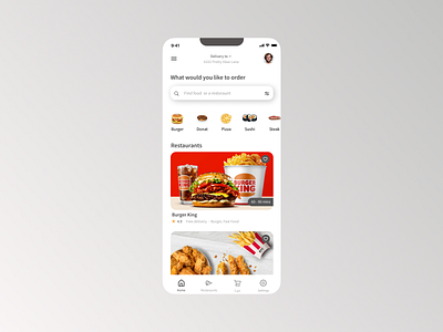 Daily UI - Food menu app cafe clean dailyui delivery design drink fast food food food menu ios ios app menu mobile mobile app mobile ui product design restaurants ui ux