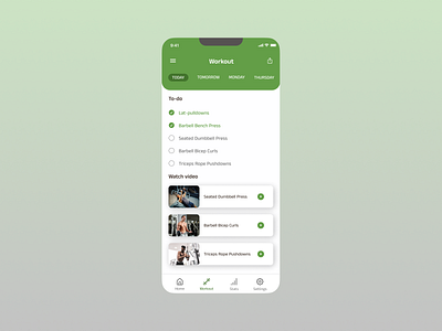 Daily UI - Workout of the Day app clean dailyui design exercise ios ios app mobile mobile design mobile ui product design training training app ui ux workout workout app workout of the day workout tracker workouts