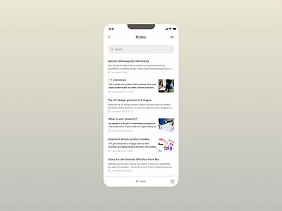 Daily UI - Notes widget