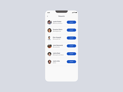 Daily UI - Pending invitation accept app application clean dailyui design followers interface invitation ios mobile app design pending pending invitation phone product design request ui ui mobile ux ux mobile