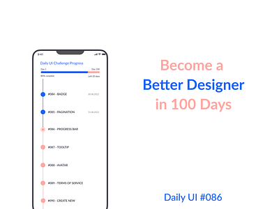 Daily UI — Progress bar app application bar challenge clean daily dailyui design ios app iphone mobile product design progress progress bar streak tasks ui ui mobile ux ux mobile