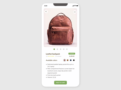 Daily UI — Currently In-Stock add to cart app cart currently in stock customize customize product dailyui ecommerce icon in stock ios mobile phone product product design settings shop ui ux ux mobile