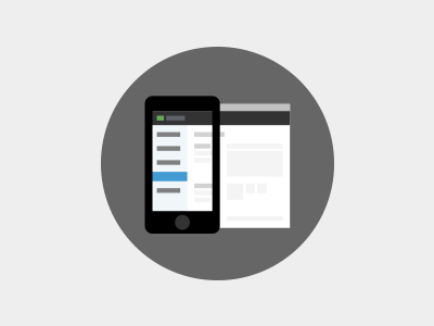 iPhone & Desktop browser flat icon iphone minimal
