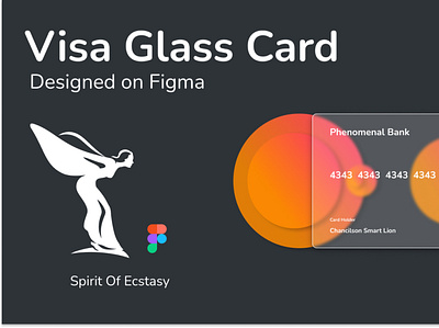 Visa Glass Card branding glassmorphism graphic design logo motion graphics ui