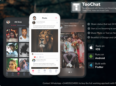 TooChat Preview 3d animation branding graphic design logo motion graphics ui