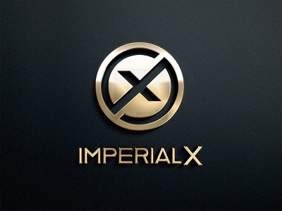 Imperial X logo design 3d 3d golden adobe illustrator cc branding design golden graphic design logo logo design logo designing x logo