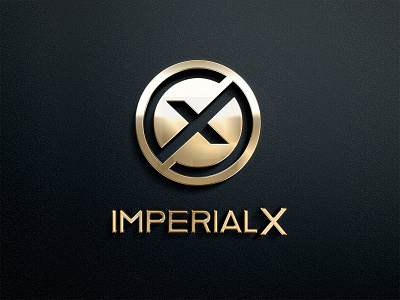 Imperial X logo design 3d 3d golden adobe illustrator cc branding design golden graphic design logo logo design logo designing x logo