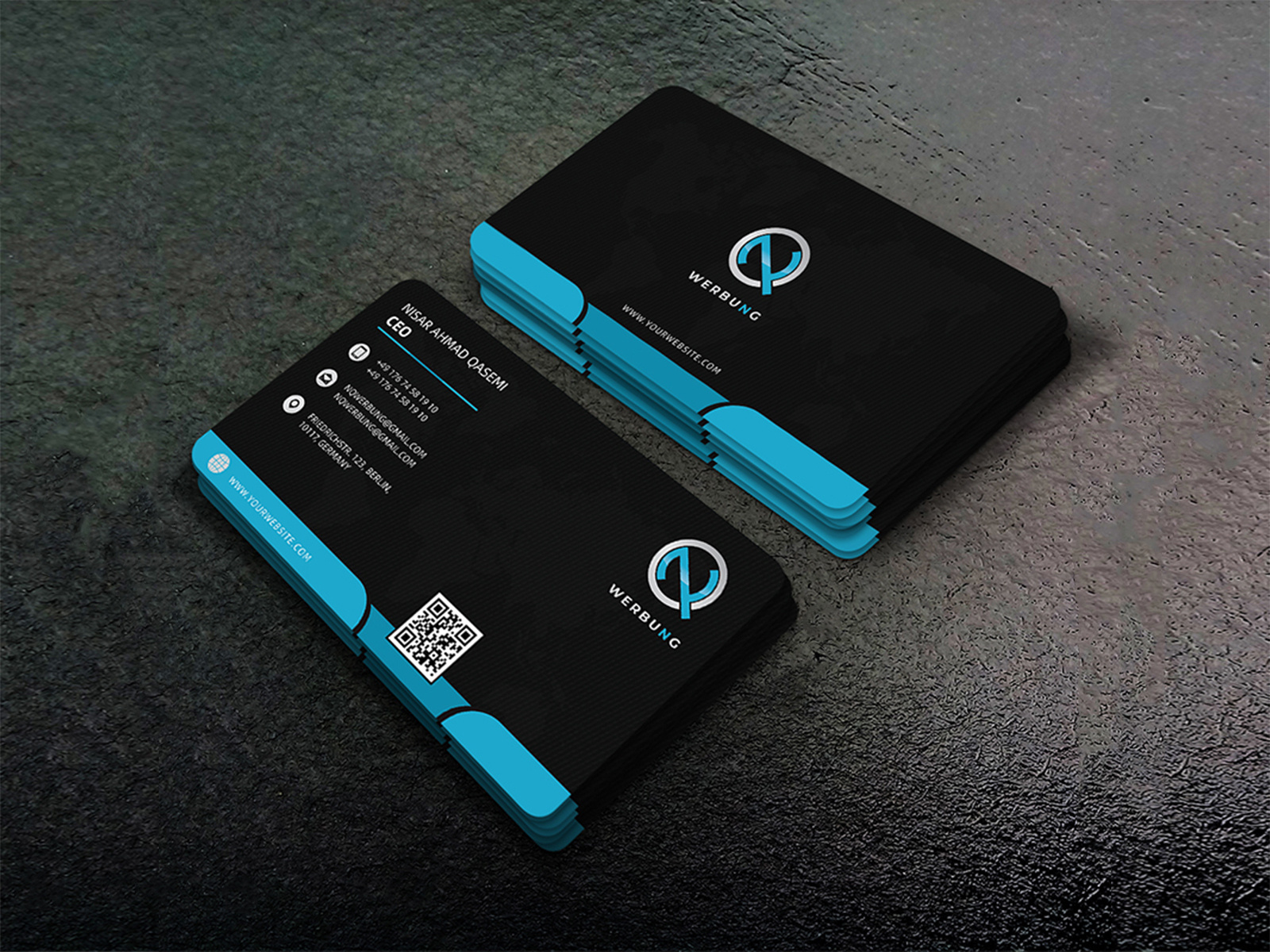 Buisness card design by Zayn Ibn Sultan on Dribbble