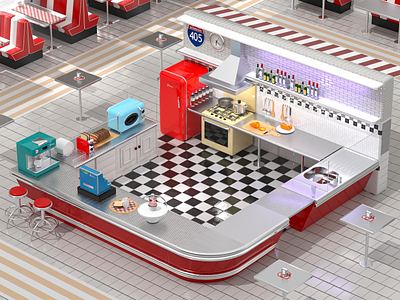 Game cafe concept 3d design graphic design