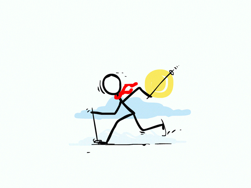 Skier by Egor on Dribbble