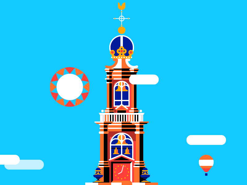 Westerkerk amsterdam building city illustration westerkerk westertoren xxx
