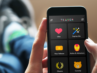 Teaser app genres identity illustration logo movies teaser trailer ui
