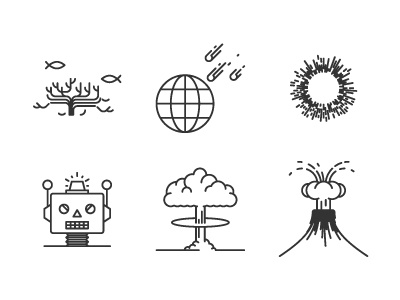 icons asteroids coral earth explosions fish icons popmech robot sun