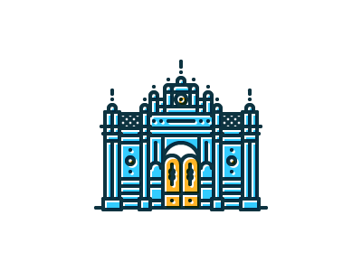 Dolmabahçe Palace 34 architecture baroque besiktas bosphorus building design dolmabahce gate icon illustration istanbul miniature minimal neoclassical palace rococo saray simple symbolicistanbul symbolicities turkey