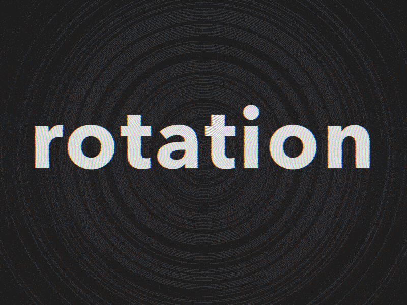 Typeface rotation animation after effect animation design grain illustration lettering motion typeface typography vector