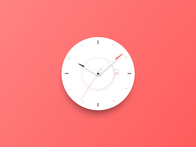 Red Clock UI app branding design flat logo motion type typography ui ux vector web
