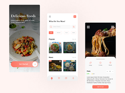 Cooking app app design graphic design ui ux