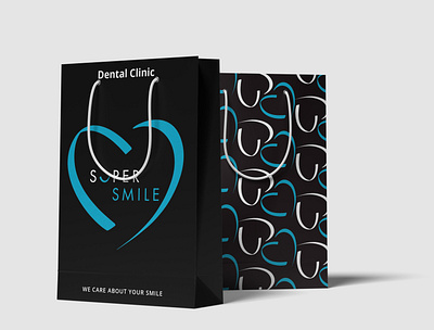 Dental clinic bags. bag branding design graphic design illustrator logo pattern photoshop typography