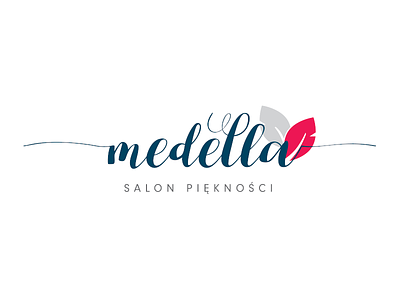 Medella beauty salon brand brand identity branding leaf leaves logo logo design logotype swirls