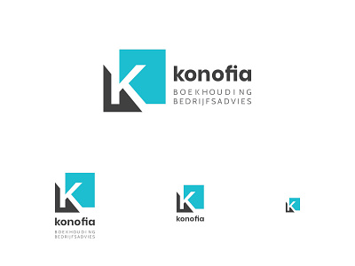 Konofia - responsive accounting brand identity business k letter logo logo design logotype teal