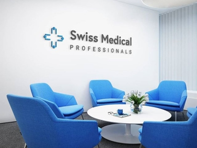 Swiss Medical Professionals blue branding cross healthcare logo logo design logotype medical swiss