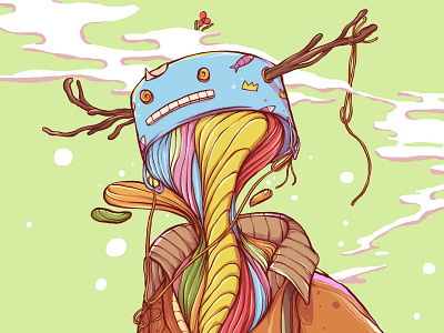 BUCKET HEAD character color homhom illustration
