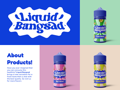 packaging Design 'Liquid Bangsad' adobe branding branding design design graphic design liquid logo packaging packaging design vape vector visual branding