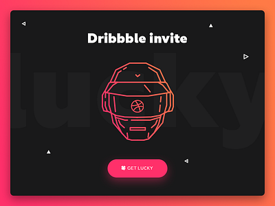 Get lucky for the invite dribbble fireart fireart studio invite ui uidesign