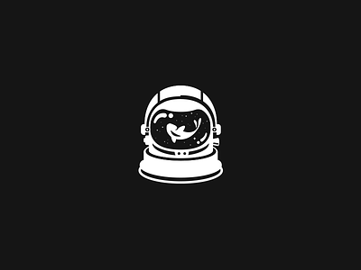 Astronaut astronaut blackandwhite fireart fireart studio illustration koi logo minimal space spaceman stars universe