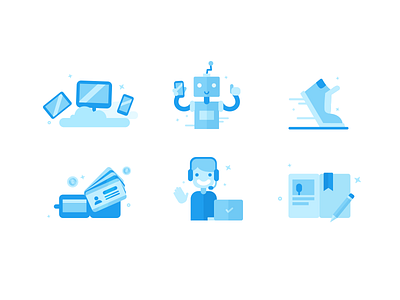 Inssta Icons character flat icons illustration robot