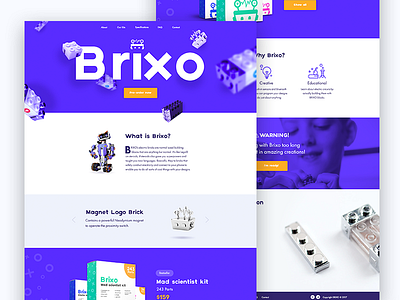 Brixo landing page fireart fireart studio interface landing page ui ux website