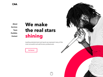 CAA Website Concept concept creative fireart fireart studio landing page ui ui animation webdesign website
