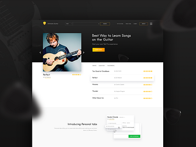 Ultimate Guitar Redesign fireart fireart studio guitar music redesign ui us website