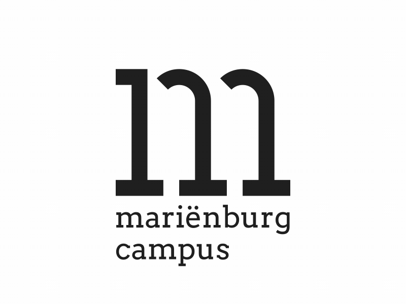 Mariënburg Campus logo branding design flat geometric geometry gif logo m minimal minimalistic