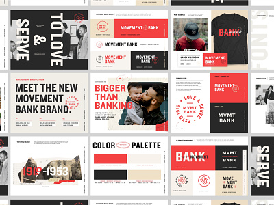 Movement Bank Brand Guide bank booklet brand color finance graphic design guide logo movement typography