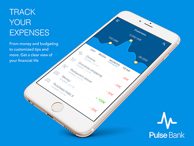 Pulse Bank app bank brand fintech sketch ui ux