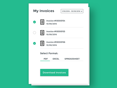 Invoice Download UI Concept by Dennis Montes on Dribbble