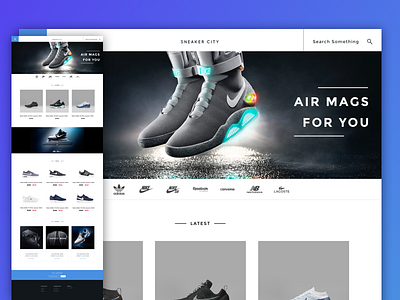 Sneaker City E-commerce Concept e commerce ecommerce modern shoe shop sketch sneaker store ui ux