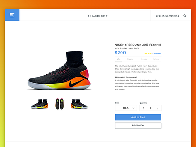 Sneaker City E-commerce Product Page Concept e commerce modern shoe shop sketch sneaker sneakers store ui ux