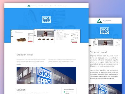 Gioseppo Case Study agency devopensource ecommerce magento shoes ui ux