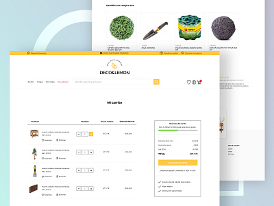 Deco&Lemon - Cart e commerce ecommerce garden magento mobile modern product shop sketch ui ux