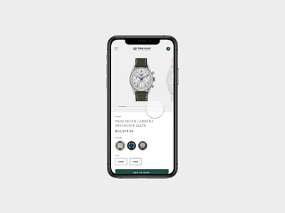 Tag Heuer Store Product Page Concept Mobile app concept design e commerce ecommerce invision studio mobile modern shop ui ux watch